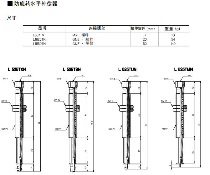 防旋轉水平補償器